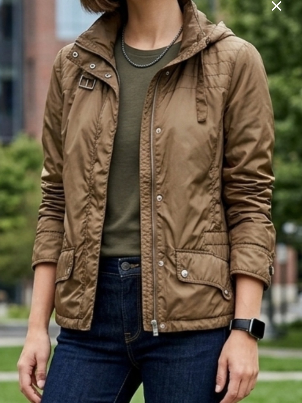 ADD Down Italian Brown Bronze Utility Jacket | Size 8 USA / 44 IT